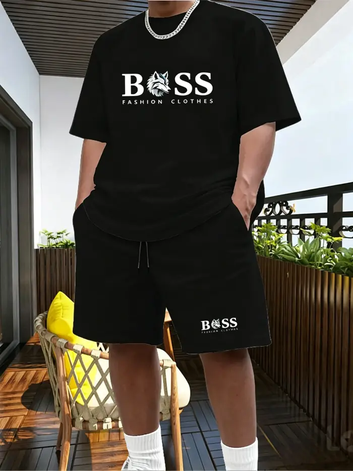 Ensemble sportif deux pièces pour homme : T-shirt à manches courtes et short – Tenue de sport pour la course et le fitness – Promotion estivale – Nouveauté très demandée