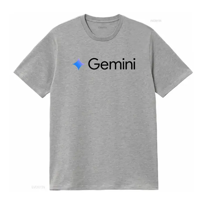 T-shirt Gemini Cool Minimal Google Artificial Intelligence AI Tech vintage délavé décontracté doux respirant graphique élégant
