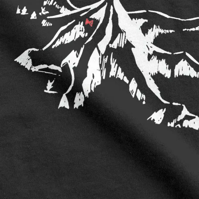 Hommes T-Shirt montagne solitaire t-les l-les des r-rings Mordor Vintage 100% coton t-shirts à manches courtes