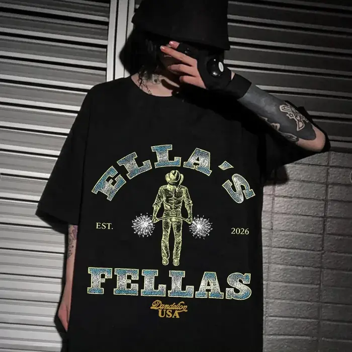 T-shirt tendance vintage été 2026 Ella Langley Ella's Fellas pour homme et femme