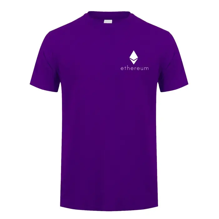 Crypto-monnaie Ethereum t-shirts homme Crypto t-shirt décontracté à manches courtes dessus frais ETH argent