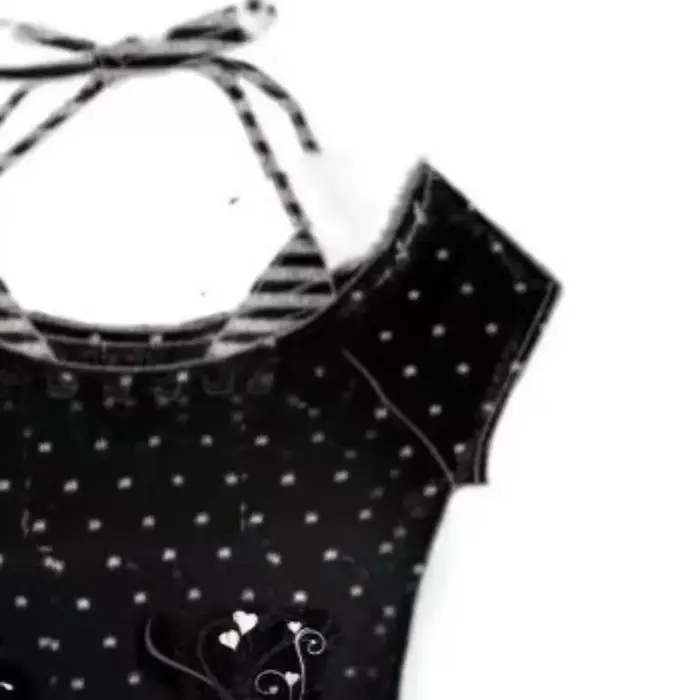 Sous-culture rétro Hottie T-shirts américain Harajuku crâne imprimé t-shirt Punk faux deux à pois