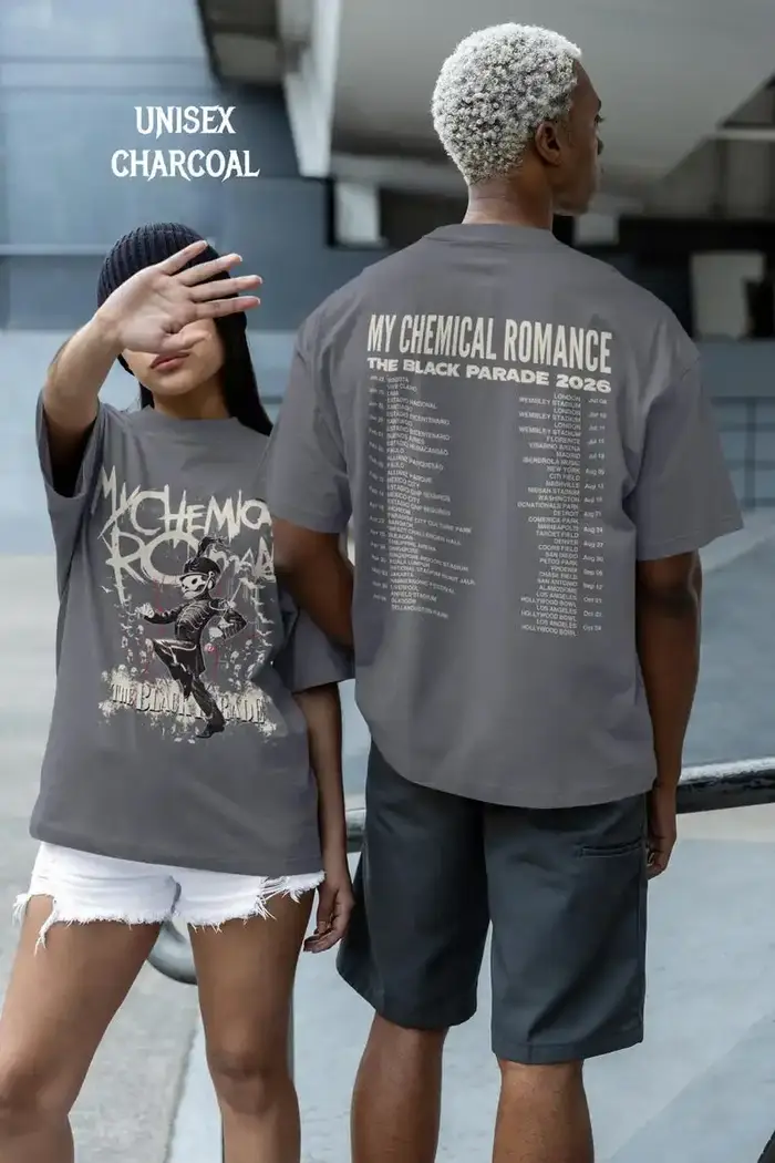 Chemise My Chemical Romance The Black Parade Tour 2026 – T-shirt du groupe de rock emo MCR