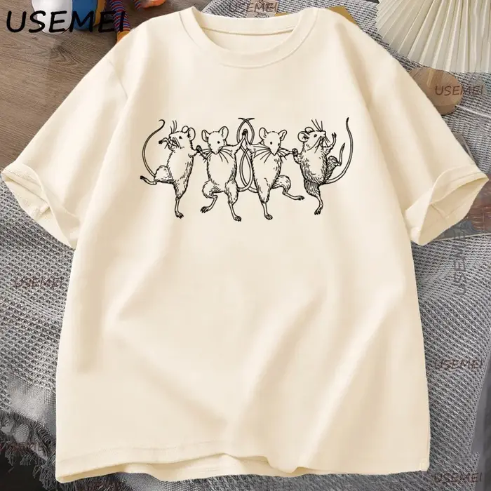 Danse Rats T-Shirt hommes femmes drôle Cottagecore esthétique Y2k vêtements bizarre