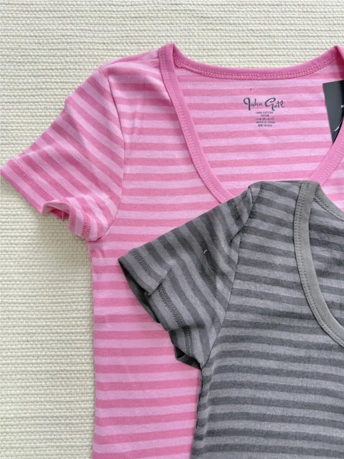 T-shirts à manches courtes col rond pour femmes