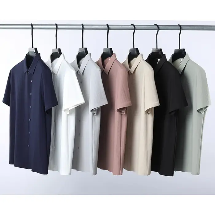 Polo de protection UV haut de gamme pour hommes – Conception texturée à rayures verticales