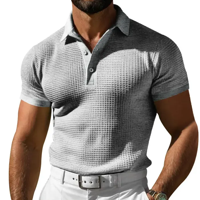 Polo décontracté à manches courtes pour hommes