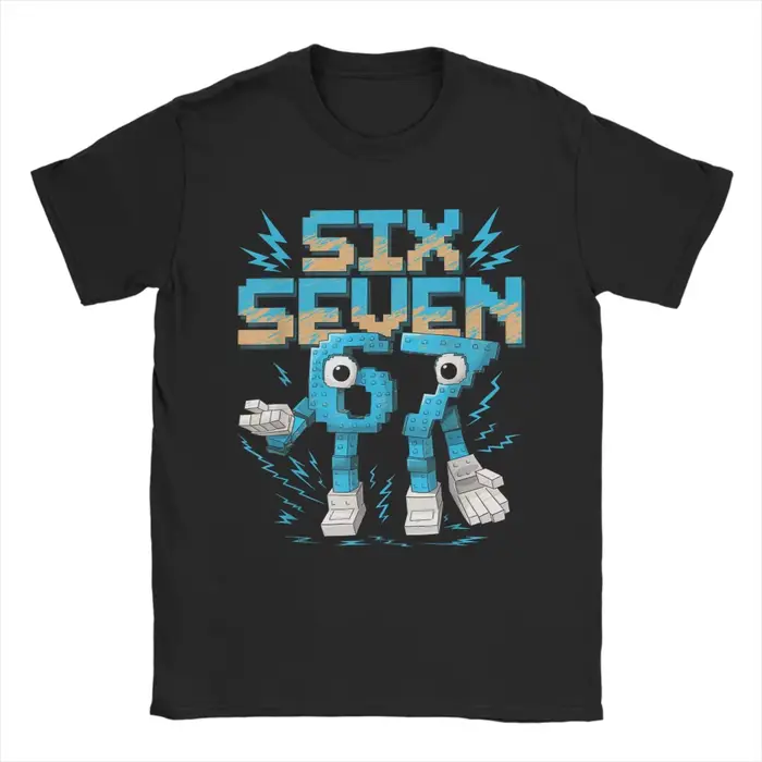 T-shirt Oversize en Coton pour Homme, Thème Beach Meme 67 Six Seven 6 7 Italian Brainrot, Nouveauté,
