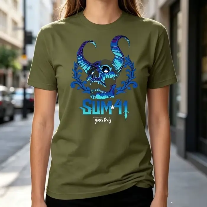 Sum 41 The Hell Song Graphic Tee Vintage Punk Rock Band T-Shirt décontracté à manches courtes Sum 41