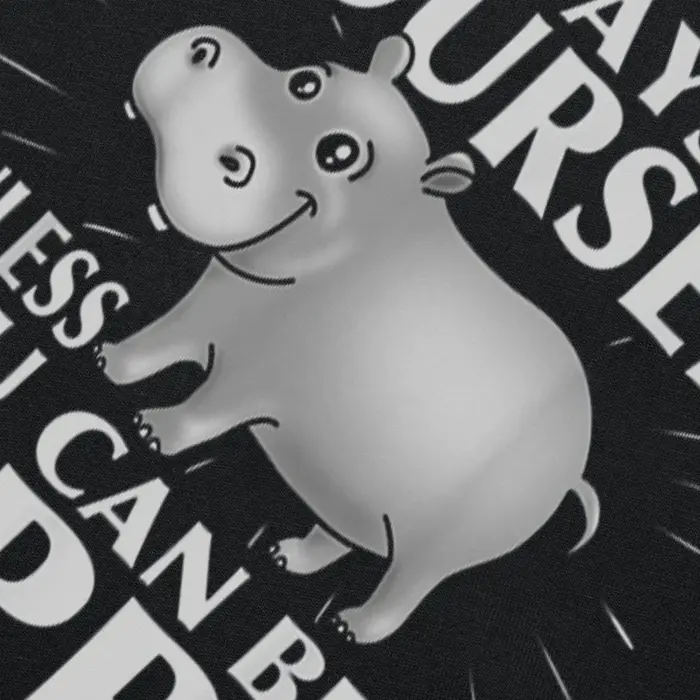 Hippopotame amoureux des animaux soyez toujours vous-même t-shirts graphique coton Streetwear à manches courtes cadeaux d'anniversaire Style d'été T-shirt hommes