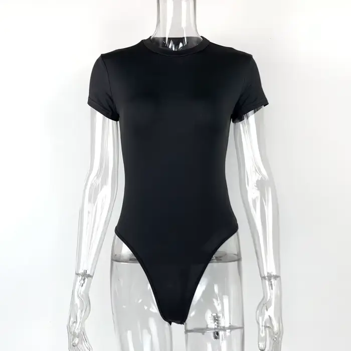 2025 nouveau body à manches courtes pour femmes, corps moulant coupe ajustée, tenues de combinaison