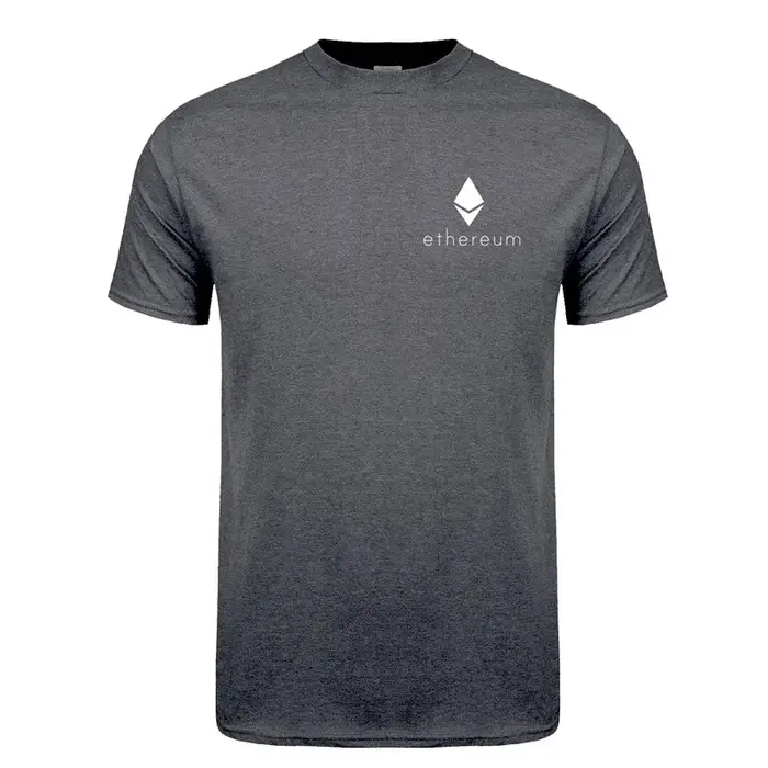 Crypto-monnaie Ethereum t-shirts homme Crypto t-shirt décontracté à manches courtes dessus frais ETH argent