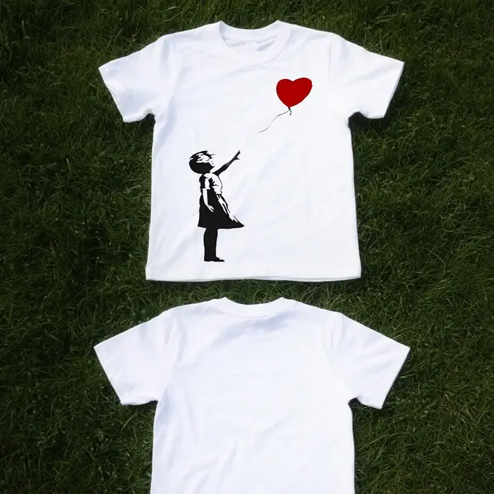 Banksy fille foyer amour ballon t-shirt Meme cadeau haut drôle
