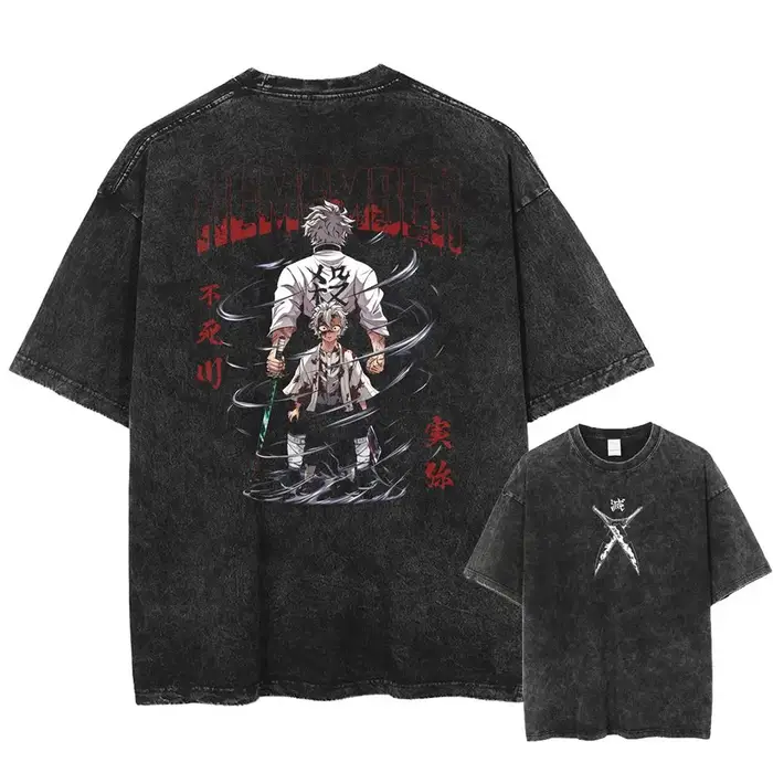 T-shirts d'été pour hommes, vêtements graphiques Demon Slayer Kyoujurou, Harajuku Y2K, surdimensionn