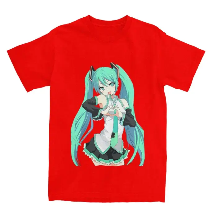 T-shirts Anime Hatsune Miku pour hommes et femmes