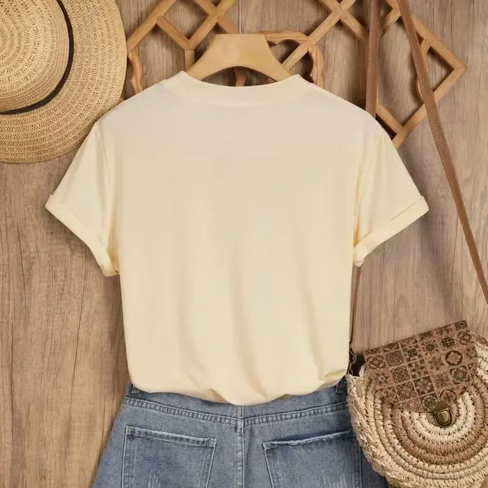 T-shirt décontracté d'été à manches courtes pour femme