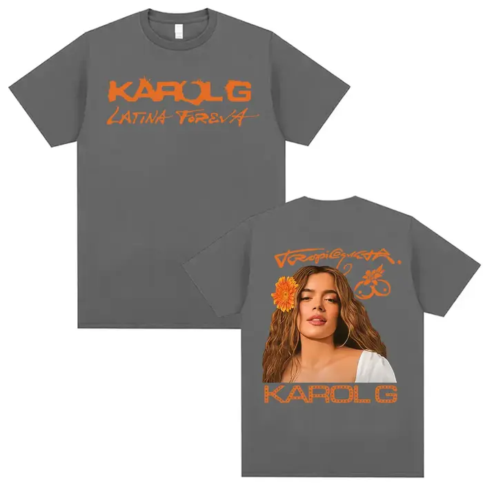 T-shirt de la tournée d'album Tropicoqueta 2026 de la chanteuse Karol G