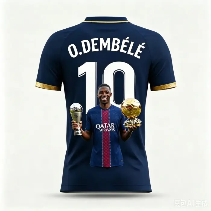 T-shirt de football imprimé en 3D style Dembélé pour la famille
