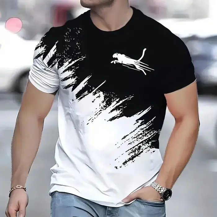 T-shirts pour hommes à imprimé animal 3D