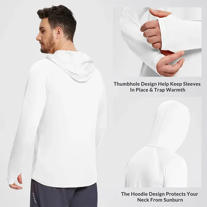 Sweat à capuche pour hommes Protection solaire UPF50 + T-Shirt à manches longues chemise de cyclisme à capuche séchage rapide respirant crème solaire UV chemises de pêche