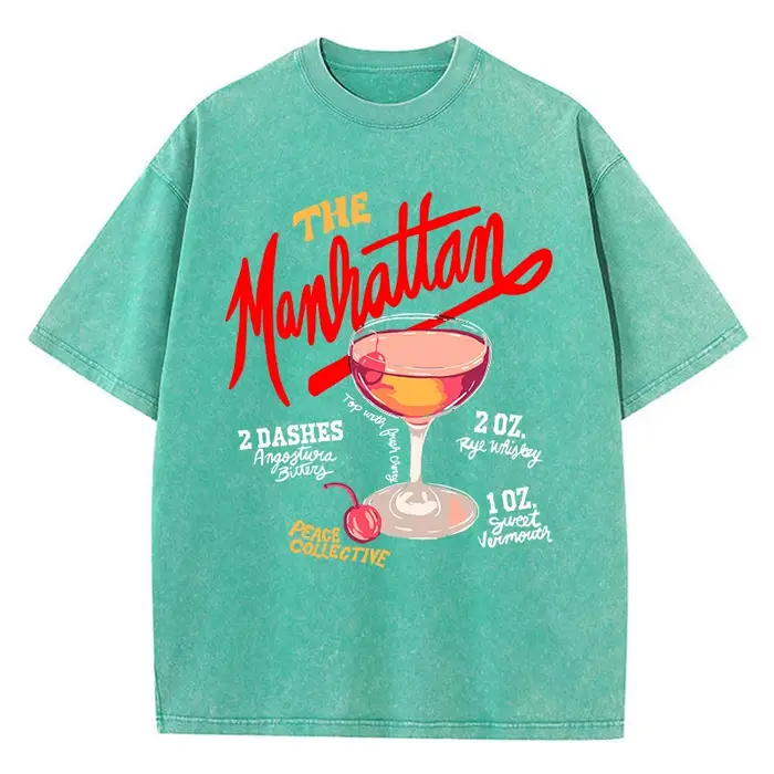 DistMurcia-T-shirt à col rond en coton délavé pour femme