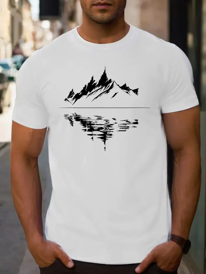 T-shirt décontracté pour homme de style américain rétro - Tendance été 100% coton pur, coupe ample e