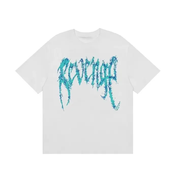 T-shirt à motif graphique effet métal 2D style gothique