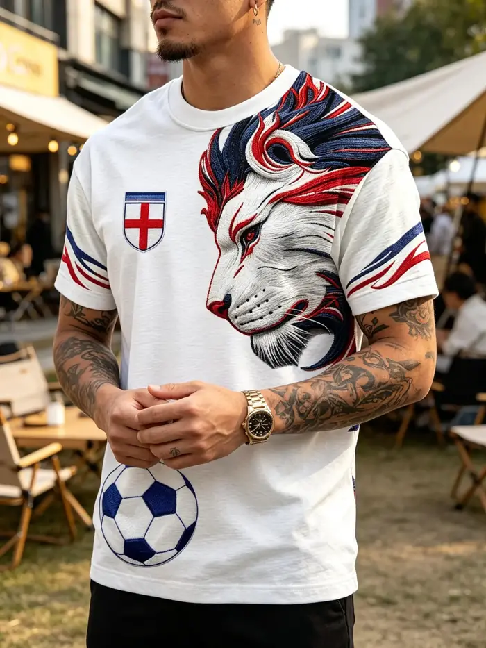 T-shirt imprimé Lion d'Angleterre pour hommes