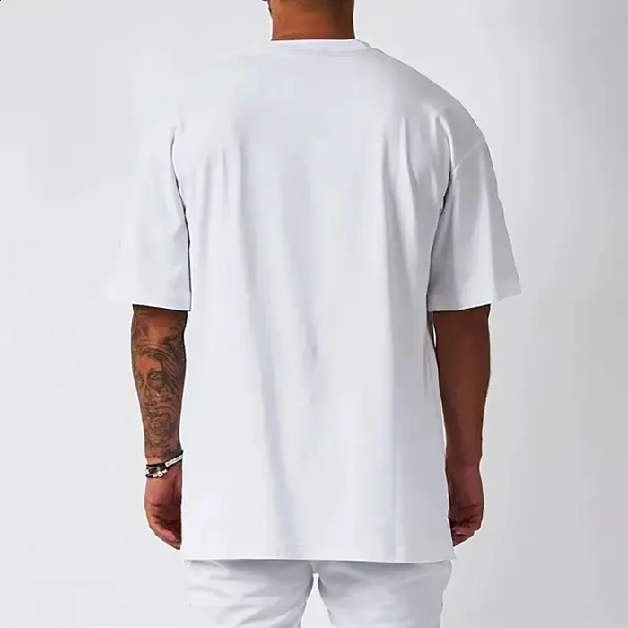 T-shirt blanc en coton pour homme