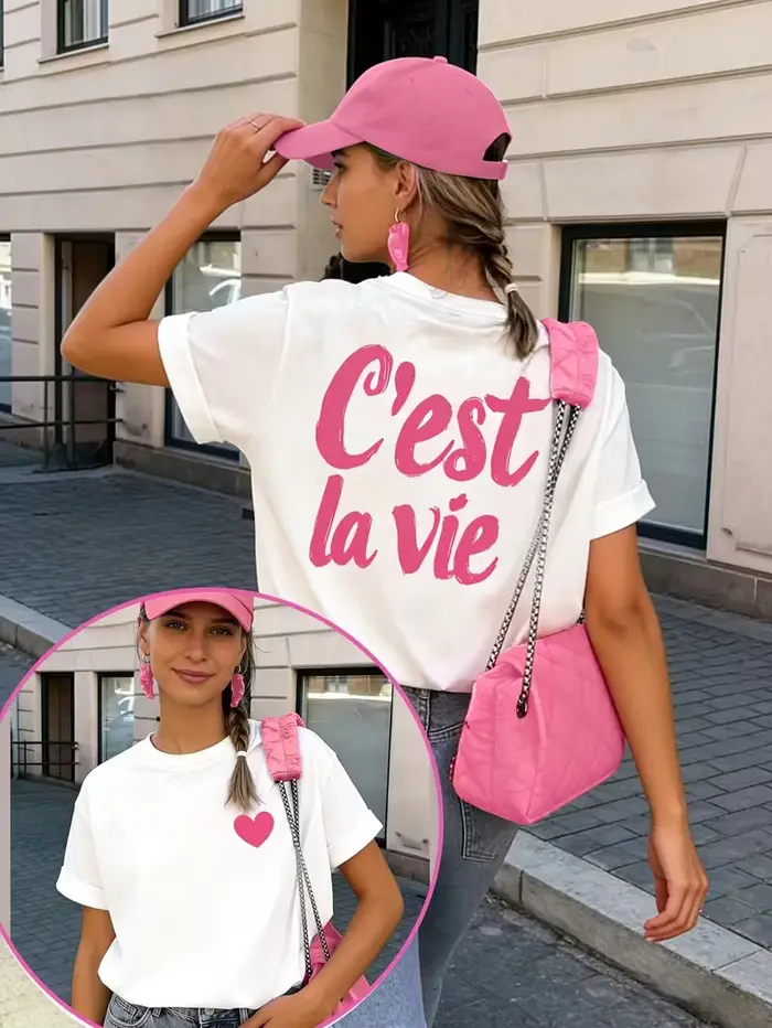 T-shirt graphique C'est La Vie Heart