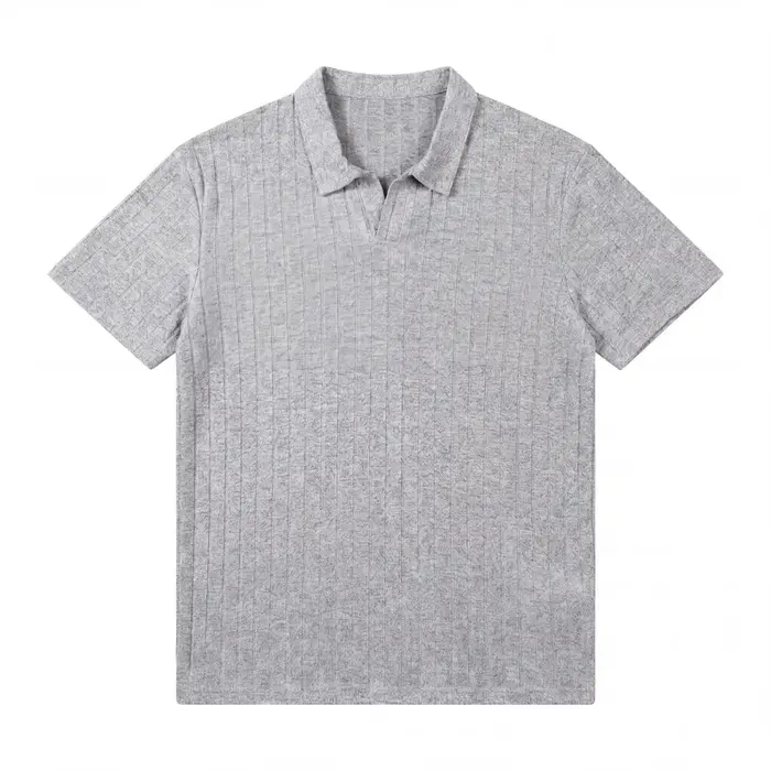 Polo en tricot côtelé pour homme