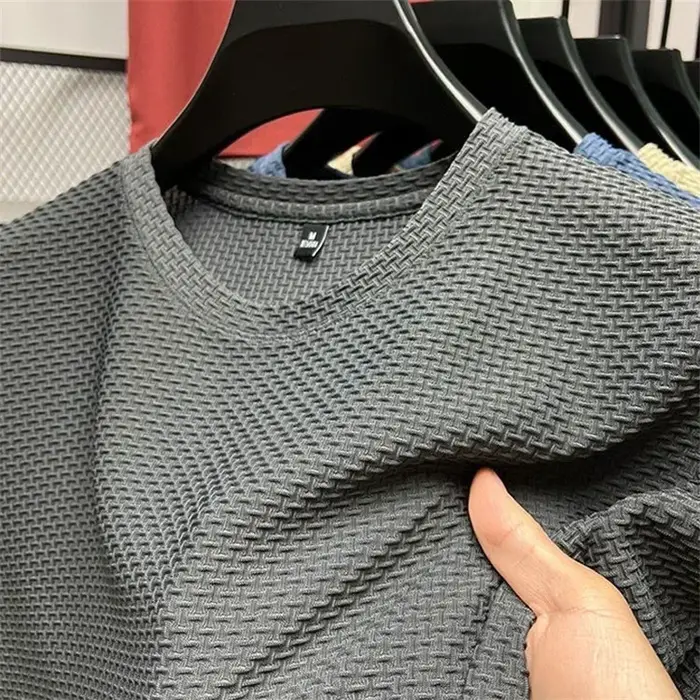 T-shirt d'été à manches courtes et col rond pour hommes