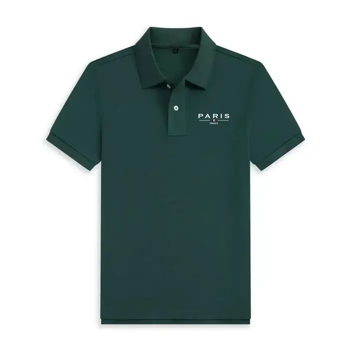 Polo homme haut de gamme à manches courtes imprimé Paris 2026 – T-shirt simple et tendance pour le g