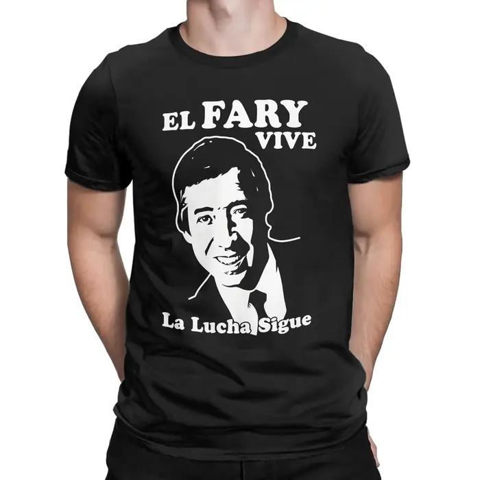 T-shirt surdimensionné d'été avec portrait du chanteur espagnol El Fary, T-shirts Hip Hop en coton p