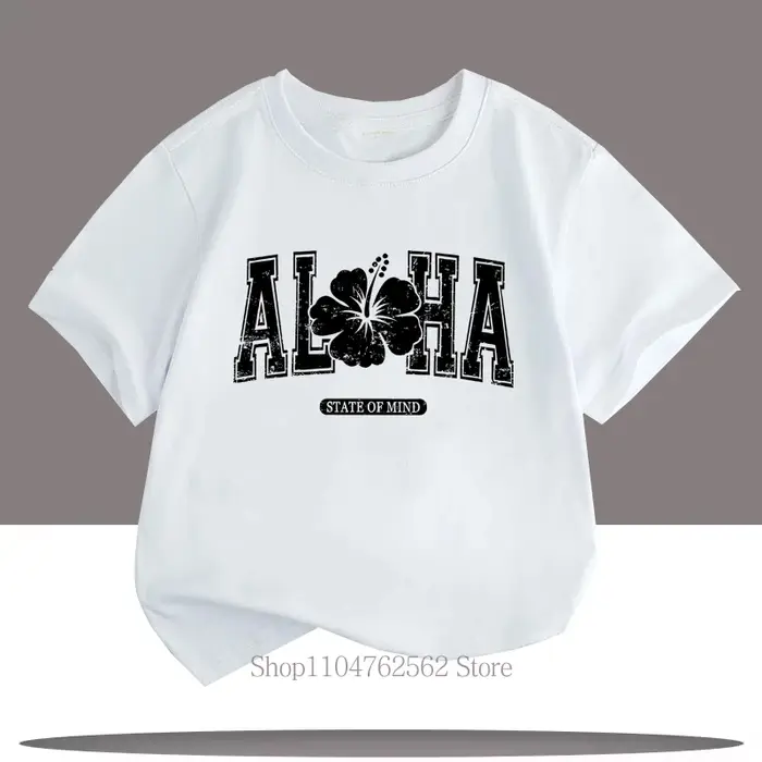 T-shirts pour enfants avec imprimé graphique Aloha