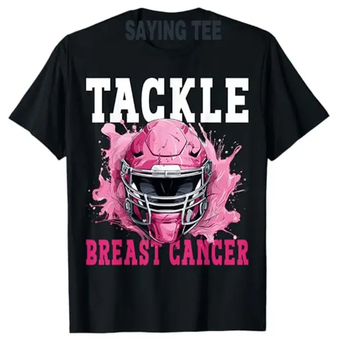T-shirt à manches courtes pour la sensibilisation au cancer du sein pour garçons, haut graphique pou