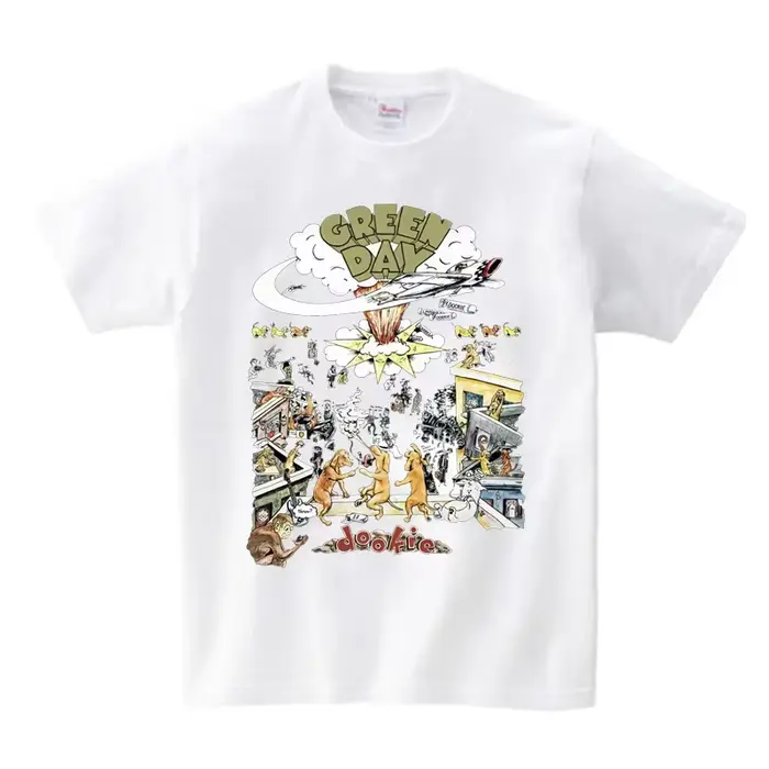 T-shirt noir vintage des années 90 avec motif de dessin animé