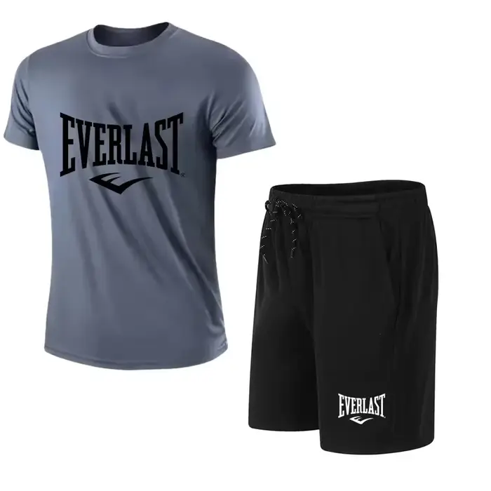 EVERLAST hommes T-shirt + Short 2 pièces ensemble loisirs souffle à manches courtes Sport Jogging gy