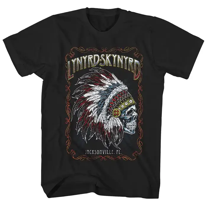 Groupe de rock sud-americain Lynyrd Skynyrd - T-shirt américain à manches courtes