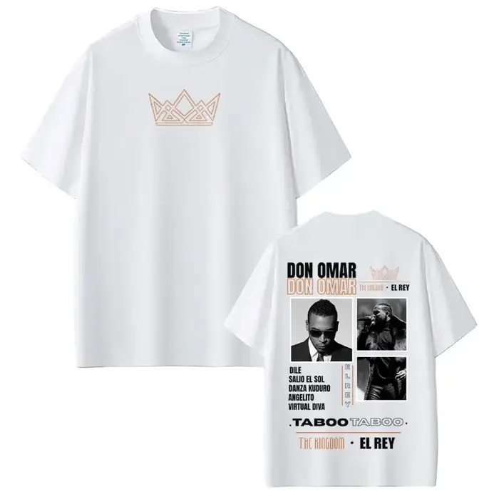 T-shirts imprimés album du rappeur Don Omar pour hommes et femmes