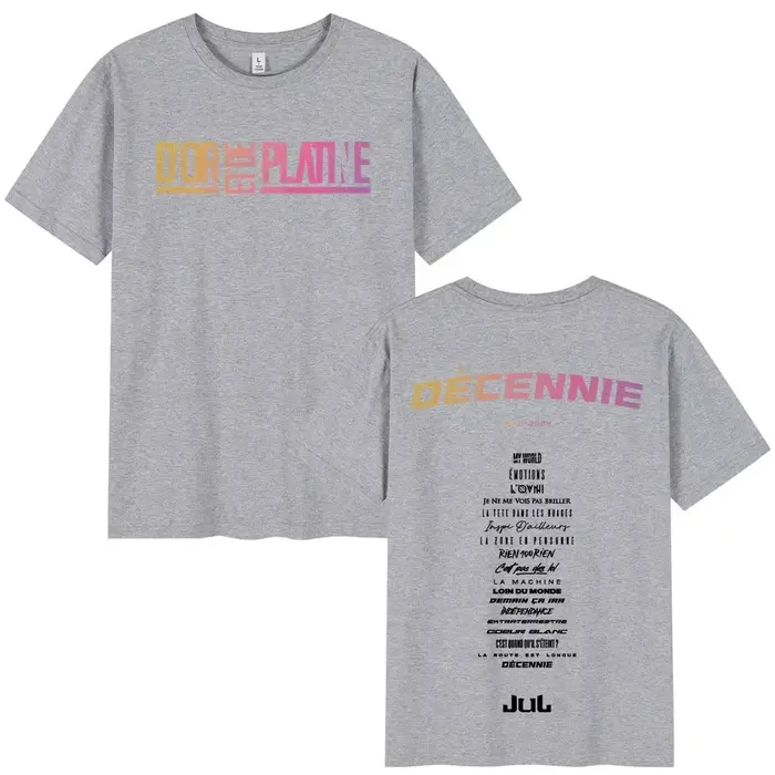 Rappeur Jul graphique T-shirt hommes femmes vêtements mode Hip Hop T-shirts décontracté haute qualité coton à manches
