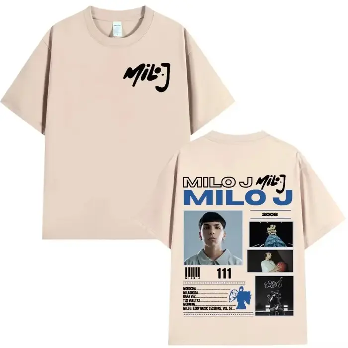 T-shirt de l'album Rapper Milo J 111 166, T-shirt unisexe tendance Hip Hop, T-shirt décontracté en p