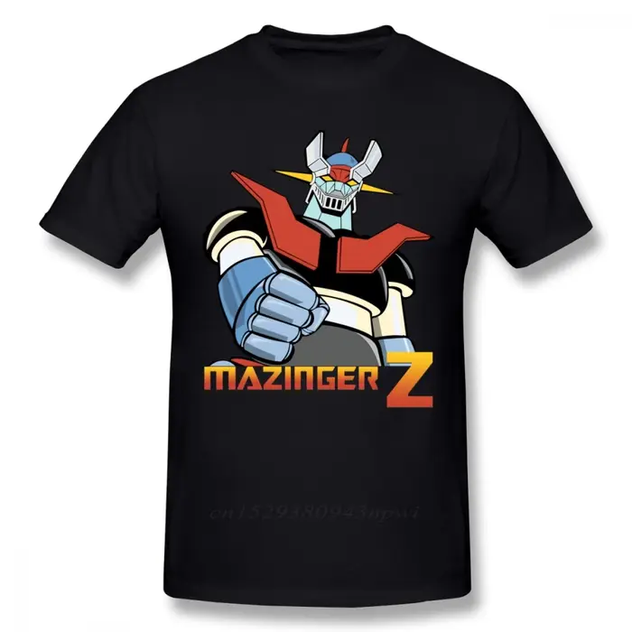 T-shirt à manches courtes et col rond pour hommes, Cool Mazinger Z Robot, Anime Tee Shirt, High Stre