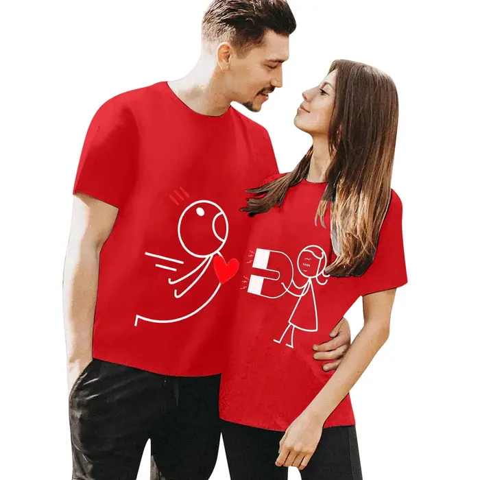 T-shirt du Jour de Léon pour Homme et Femme, Tenue de Couple, Impression de Figurines, Européen et A