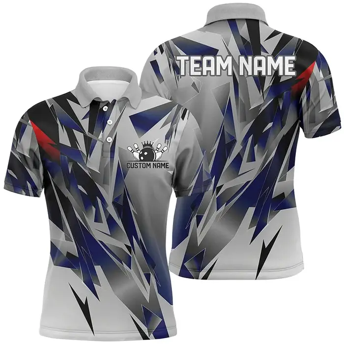 Polo de bowling imprimé en 3D pour hommes