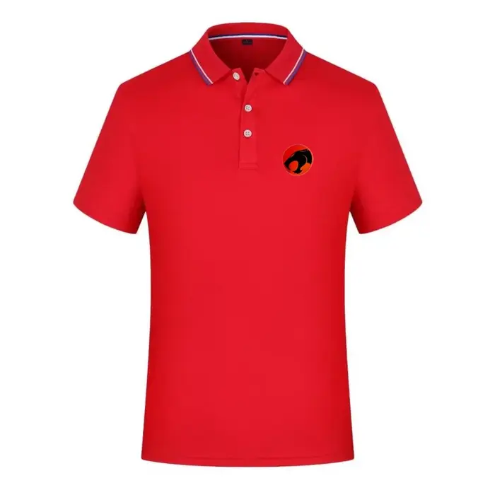 Polo à manches courtes avec logo Thundercats pour hommes, décontracté, respirant, pour les fans des 