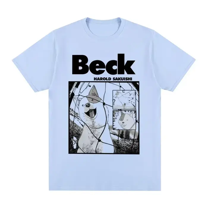 Beck-T-shirt Vintage Mongol Chop Squad Anime Print Art, T-shirt en coton pour hommes, T-shirt pour f