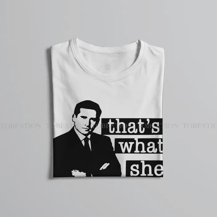 C'est ce que elle a dit hommes t-shirt le bureau Michael Scott TV O cou hauts 100% coton