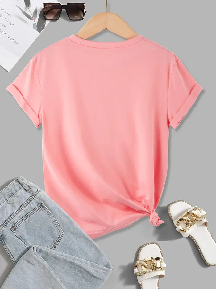 T-shirts à imprimé lettres Milfa pour femmes