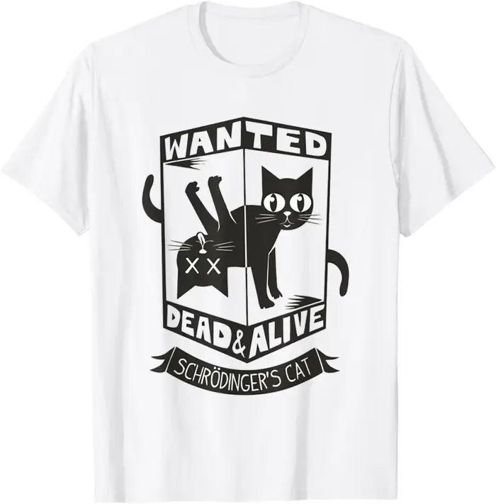 Drôle Schrodinger's Cat Quantum Mechanics T-shirts mode Manga bande dessinée hommes formule beaux